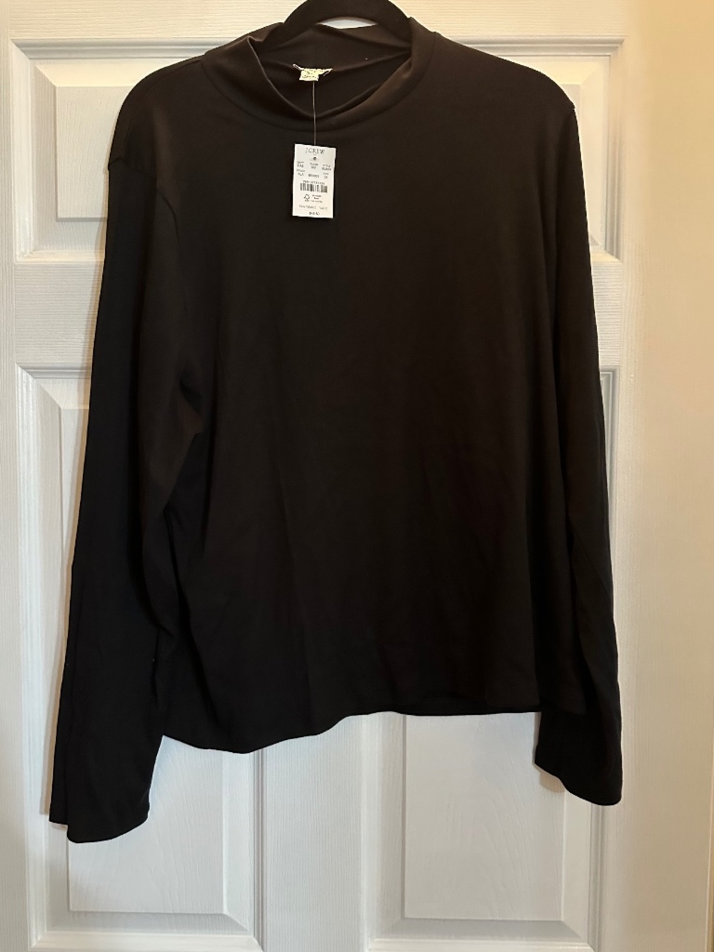 J.Crew Black Mock Neck Long Sleeve Top 3X NWT